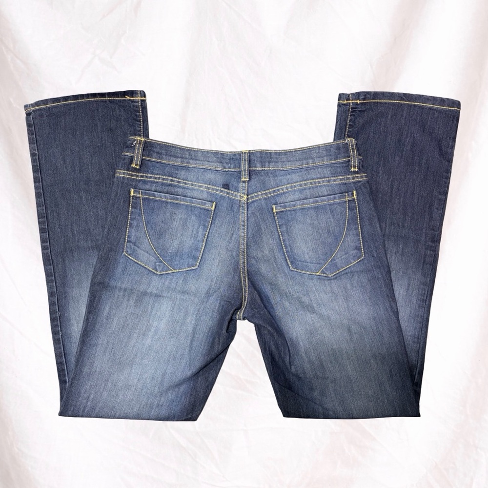 Paper Denim & Cloth 2000s-Era Mid-Rise Flare Jeans Women’s Size 10 Dark Wash - Picture 2 of 9